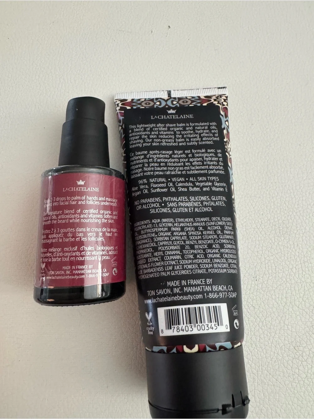 La Chatelaine Sandalwood/Santal Beard Oil & After-Shave Balm